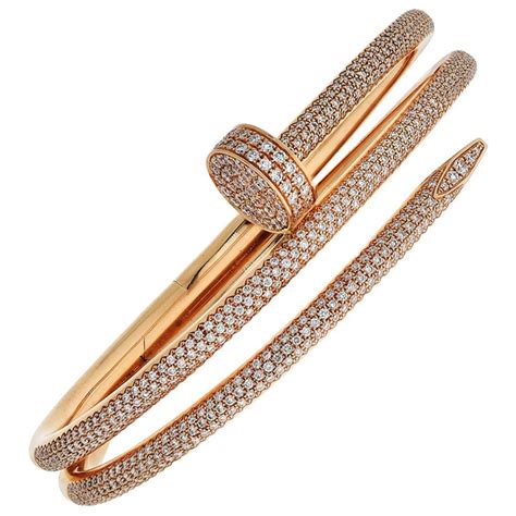 bracelet clou diamant cartier|cartier nail bracelet cost.